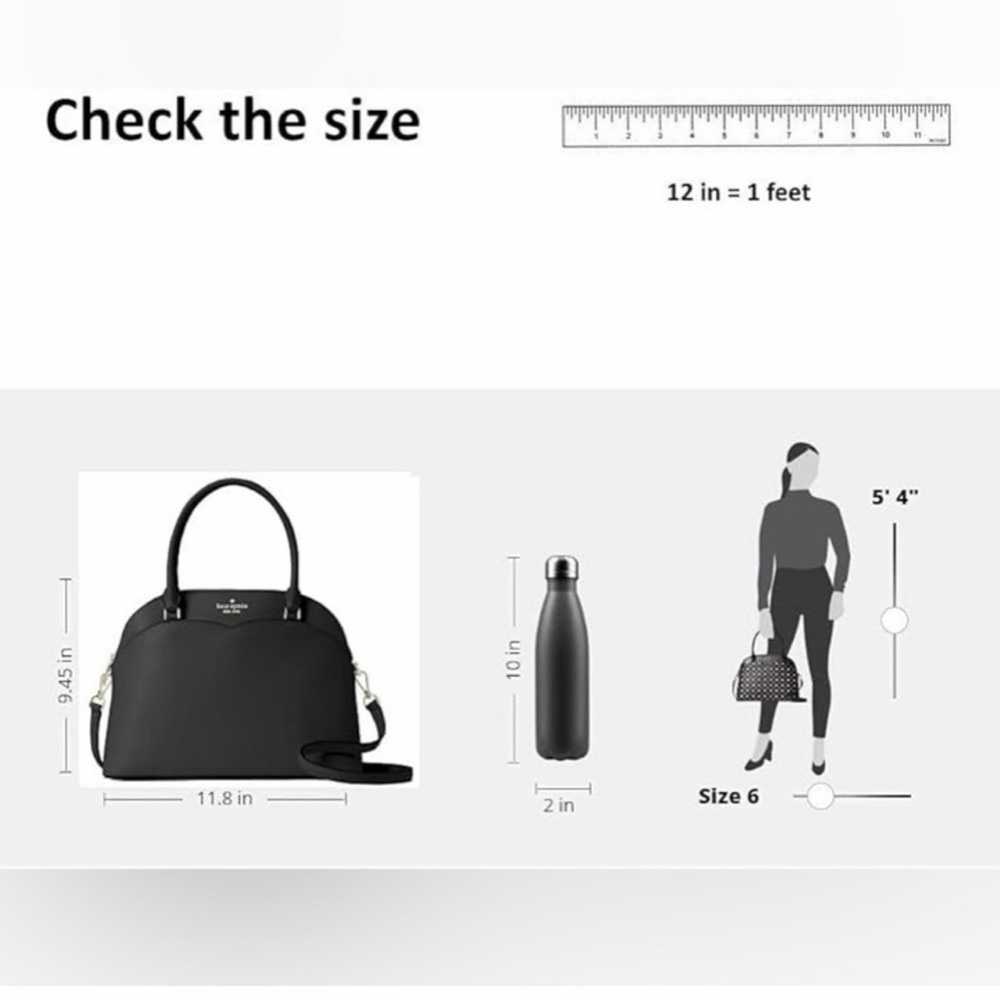 kate spade Black Leather Dome Satchel with Detachable Strap - Picture 3 of 8